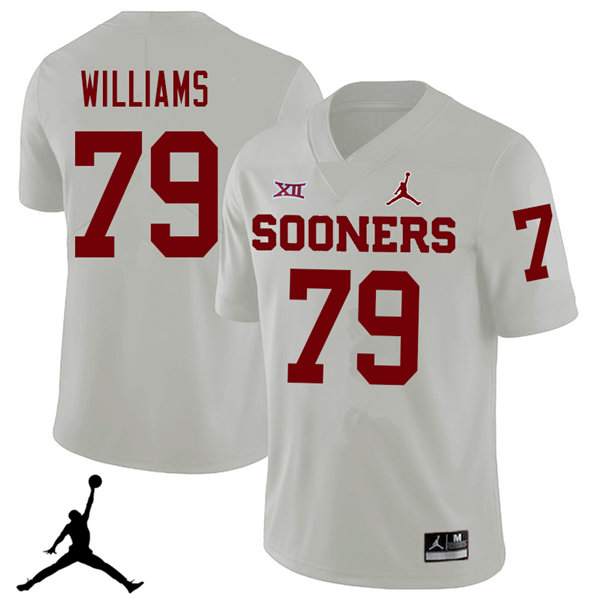 Oklahoma Sooners #79 Daryl Williams 2018 College Football Jerseys Sale-White